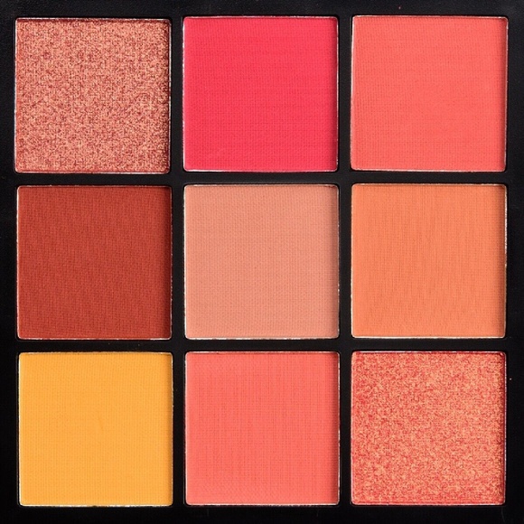 Huda Beauty Coral Obsessions Eyeshadow Palette 9 Matte, Shimmer, Metallic Shades - Picture 5 of 6